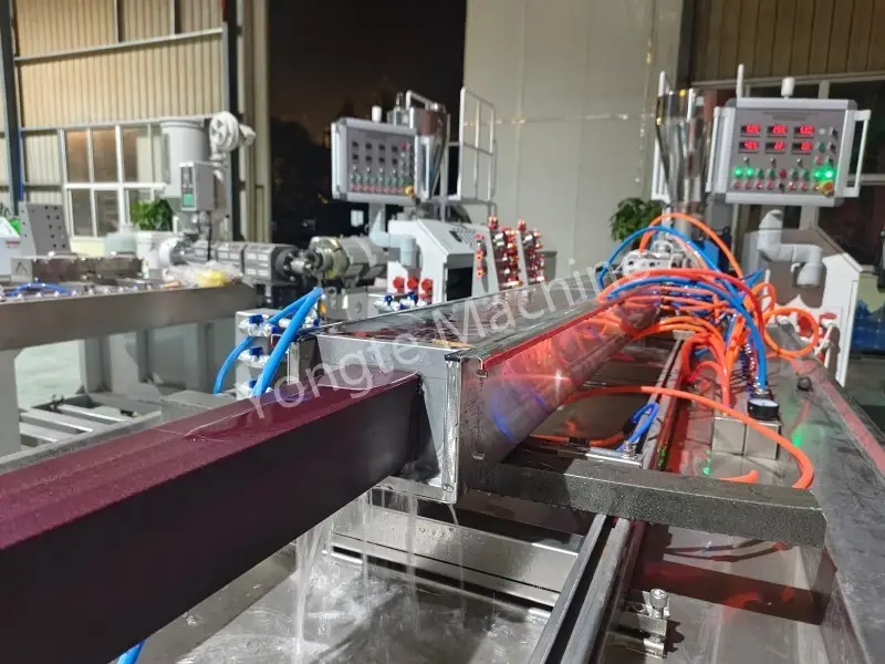 WPC Fence Column Production Line customized for Indian Customer